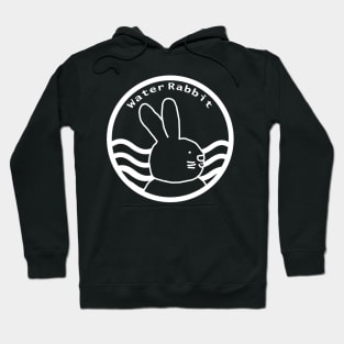 Water Rabbit White Line Chinese Zodiac Hoodie